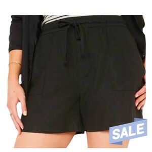 Old Navy Black Linen Shorts Size Small